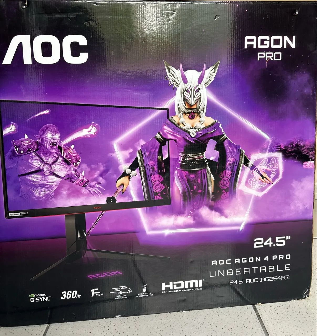 Monitor 360 hz AG24FG usado - Foto 4