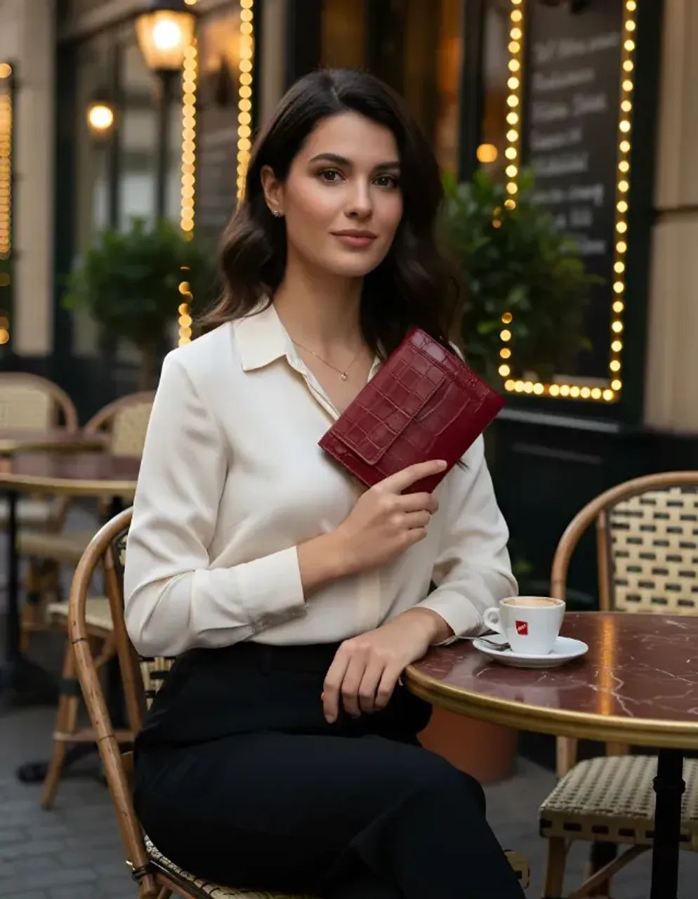 Mini Bolsa Carteira Em Couro Legítimo Marsala Da Tonin - Foto 2