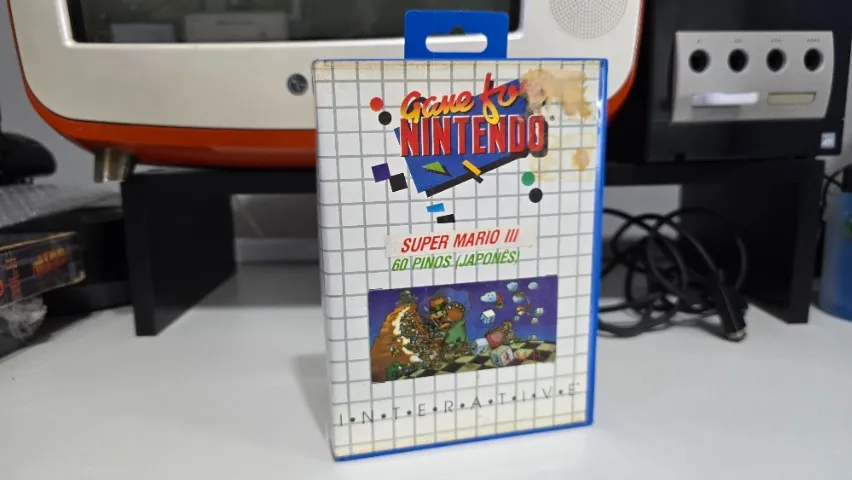 Jogo Super Mario 3 60 pinos versão Game For Nintendo Interative na caixa (de época)