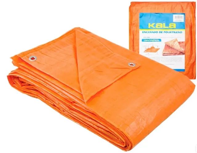 Polyethylene Tarpaulin 3m x 2m 351695 Kala 100 Micron Orange
