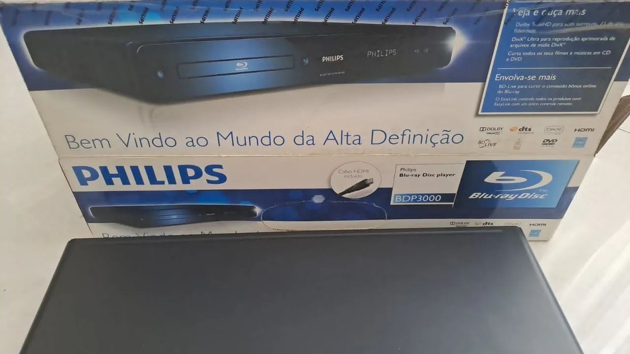 Blu-ray Player Philips BDP3000 - COM DEFEITO NO LEITOR.