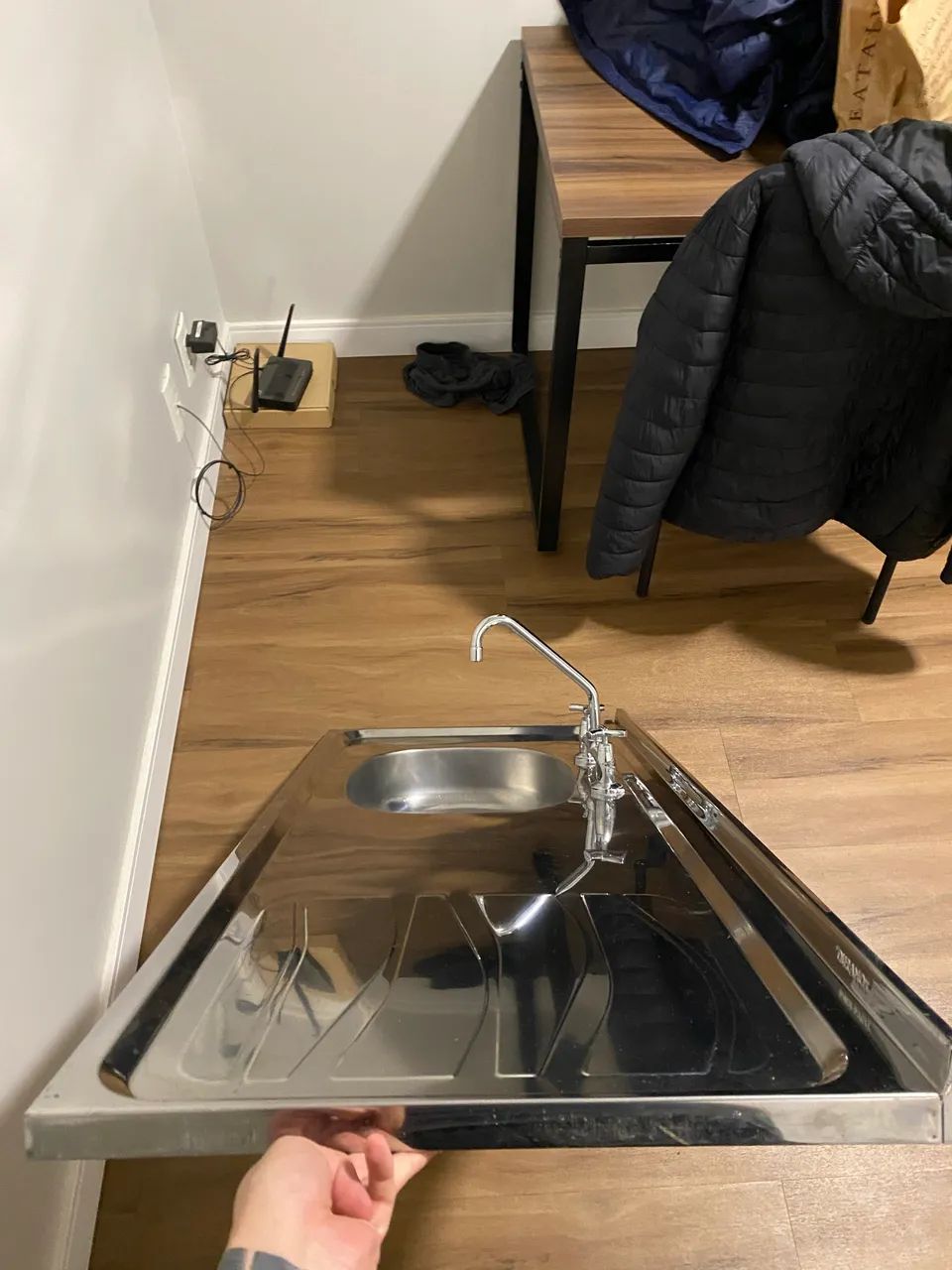 Cuba Inox 120cm com torneira  - Foto 2