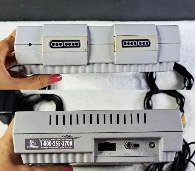 Console Super Nintendo Fat 2 controles Originais + Super Mario World Snes excelente estado - Foto 2