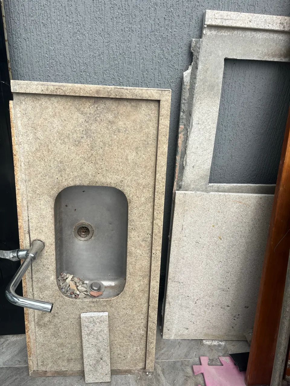 Pia granito com bancada 