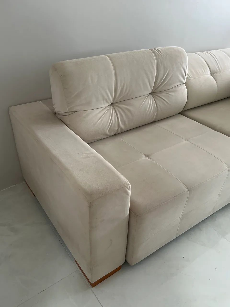 Sofá 3 em 1 (retrátil, reclinável e cama) 2,40, suede premium OD Collection - Foto 3
