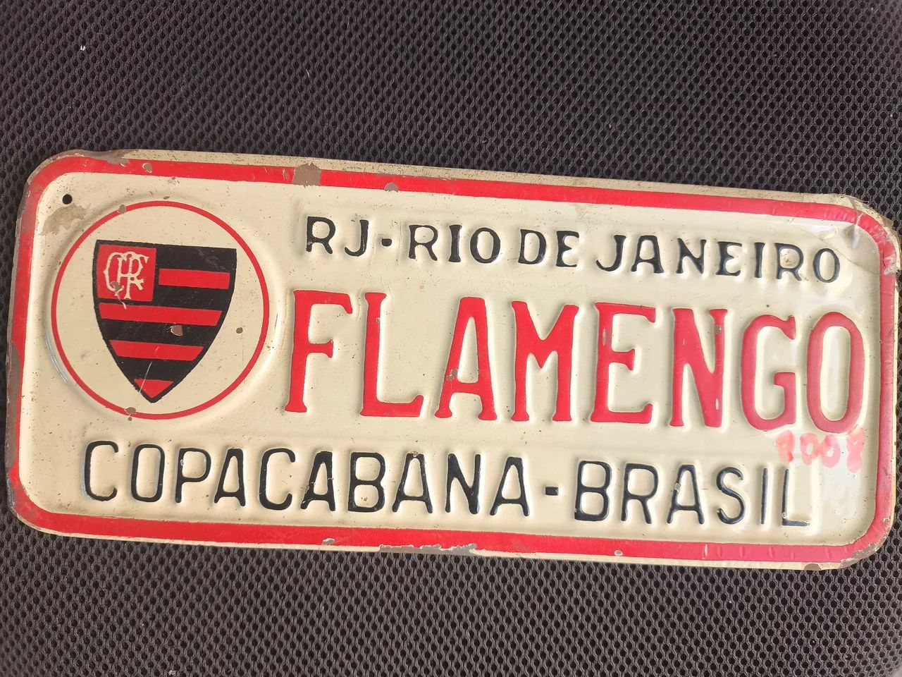 placa flamengo antiga
