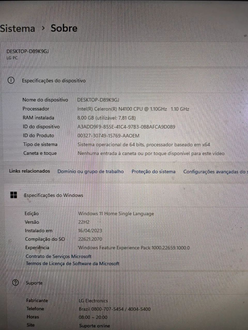 Computador all in one lg 22v280 - Foto 3