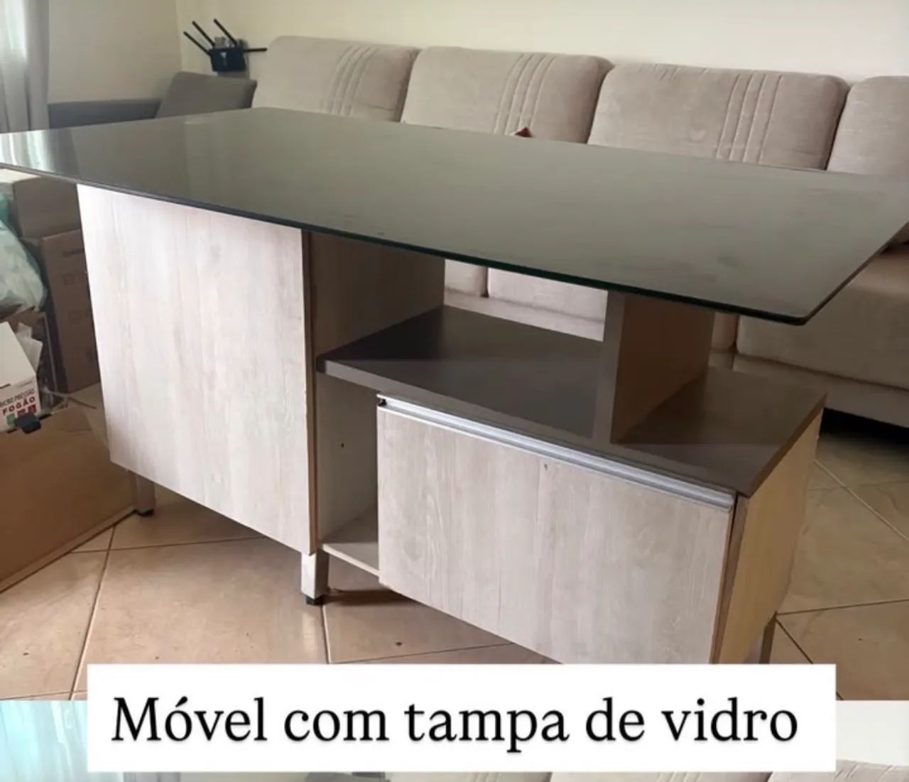 Balcão com tampo de vidro  - Foto 2