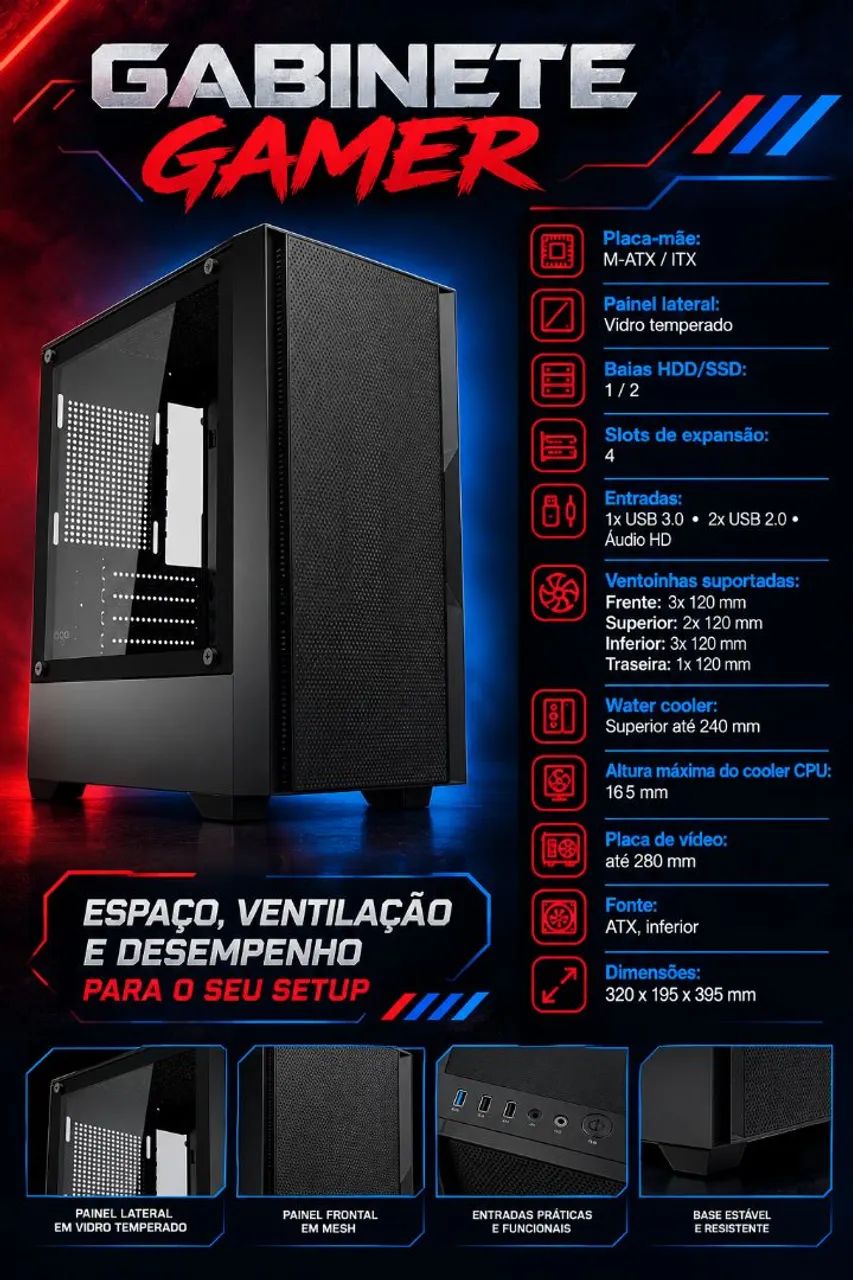 Gabinete gamer 