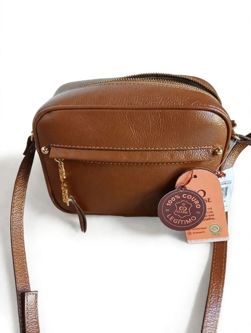 Bolsa de couro legítimo com etiqueta  - Foto 2