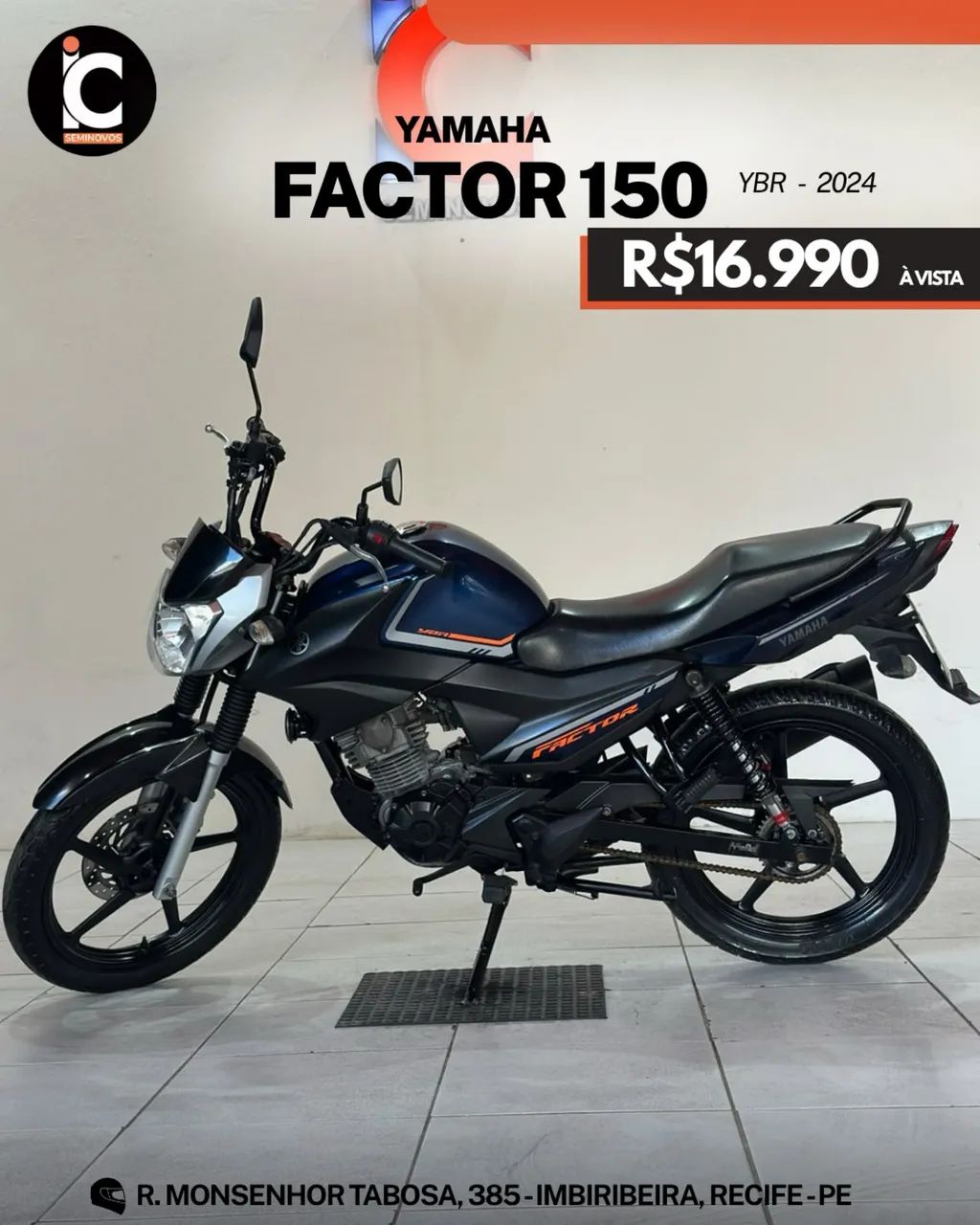 Yamaha ybr Factor 150 Ed 2024 flex completa 