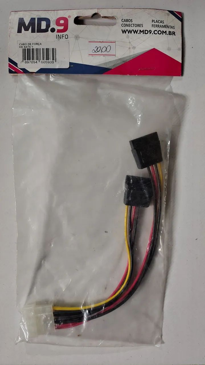 Cabo fonte PC X 2 sata em Y