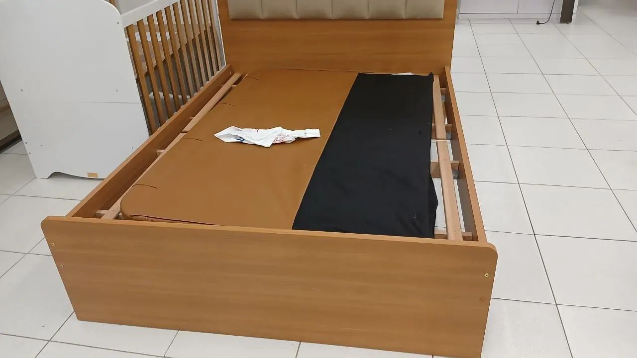 CAMA DE CASAL EM MDF  PADRÃO 1.38M (NOVA) - Foto 2