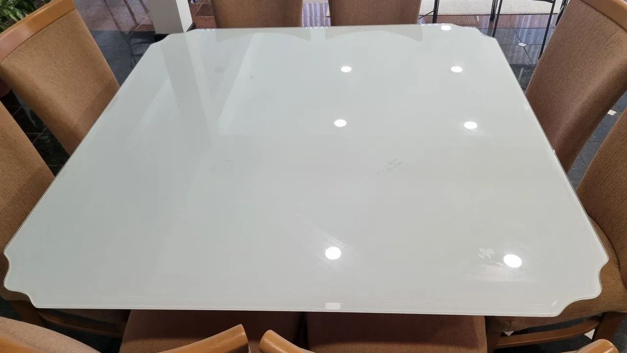 Jogo de mesa quadrada com 8 cadeiras  - Foto 3