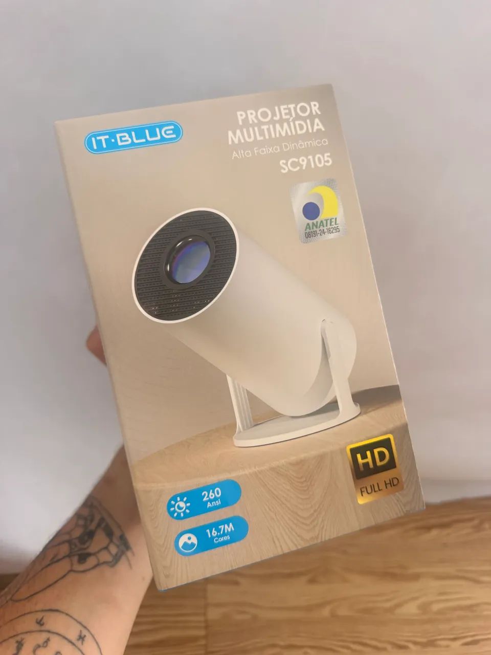 Projetor novo garantia e caixa nota 