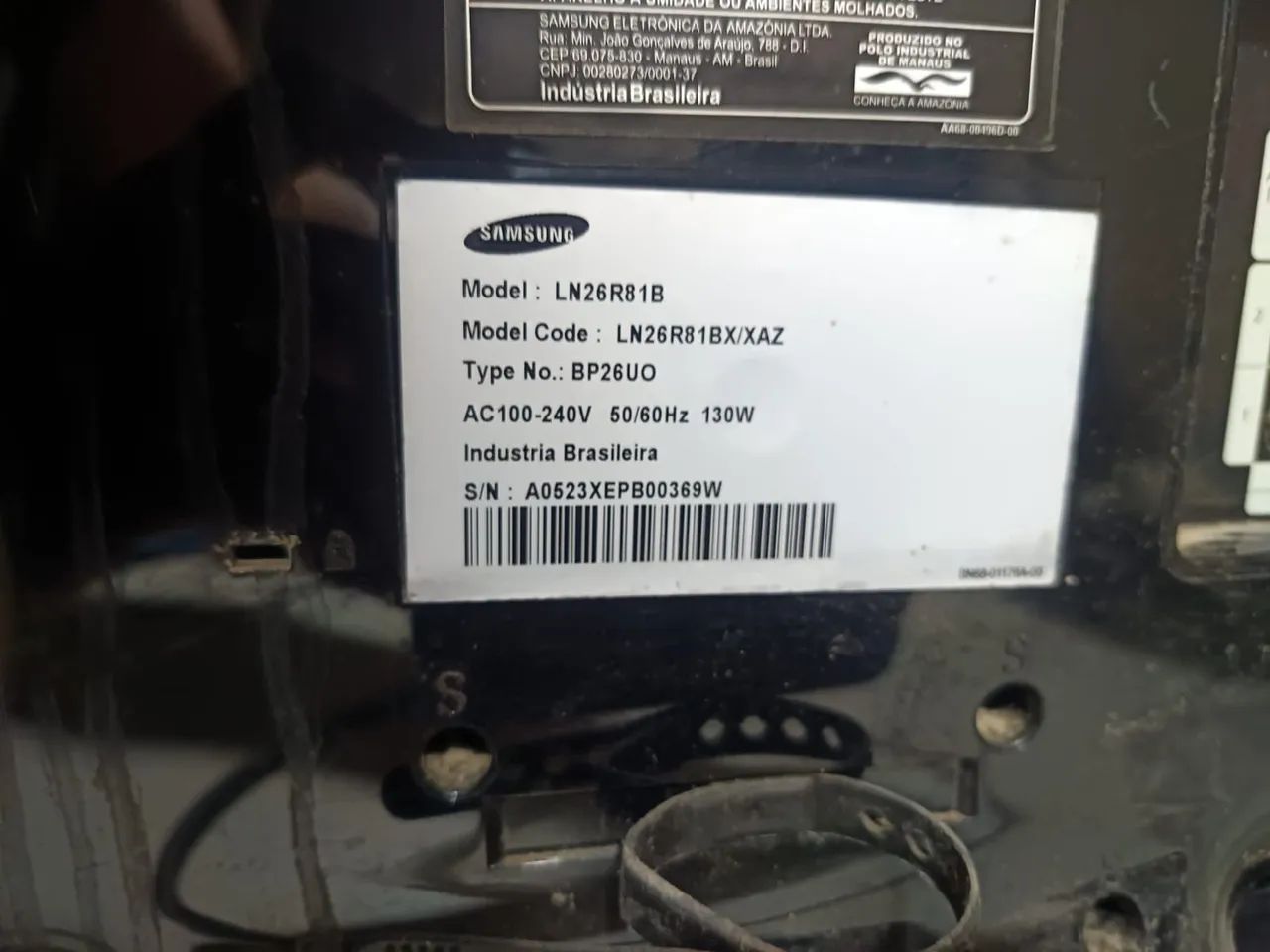 TV Samsung LN26R81B com defeito - Foto 2