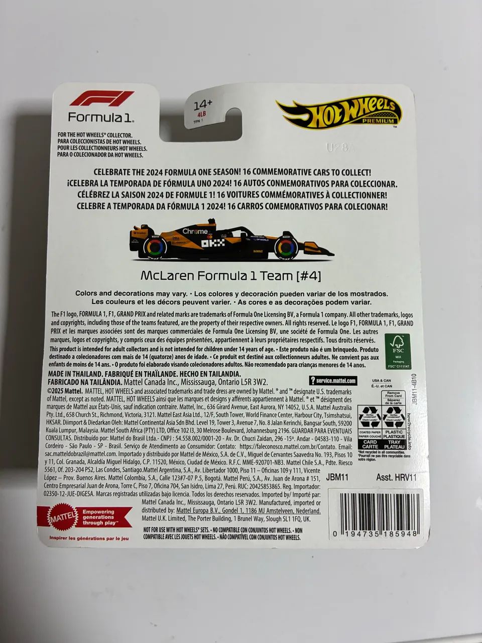 Hot Wheels Premium McLaren F1 2024 Lando Norris - Foto 3
