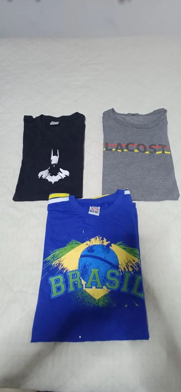 3 camisetas P e M diversas