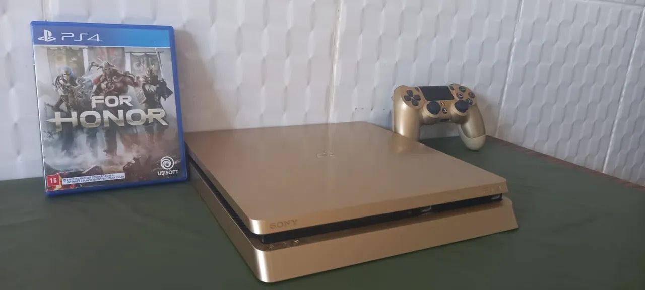 Playstation 4 Slim Dourado 1 Tera - Foto 3