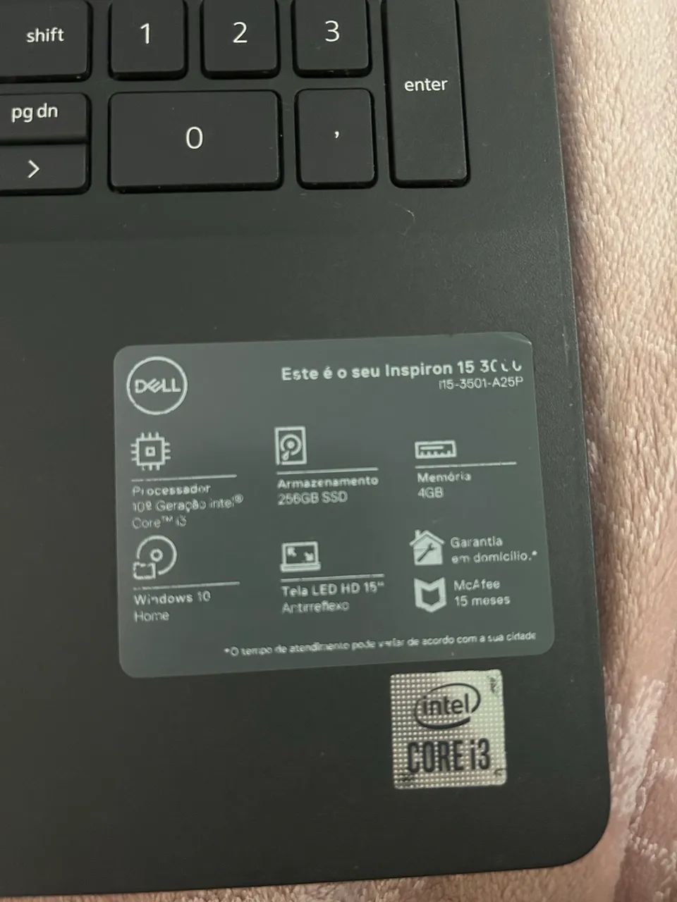 Notebook Dell Inspiron 15 3501 A25P