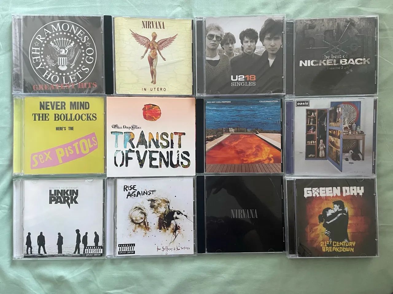 Coleção de CDs de rock