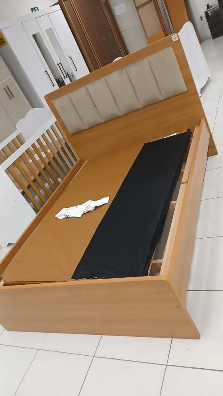 CAMA DE CASAL EM MDF  PADRÃO 1.38M (NOVA)