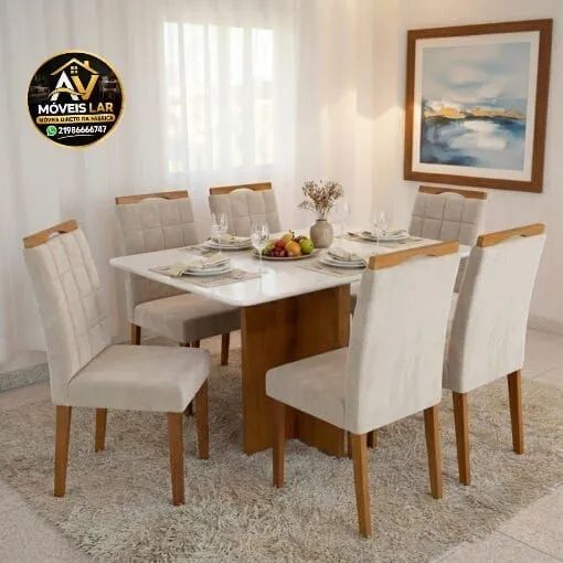 Mesa de jantar com 6 cadeiras  - Foto 2
