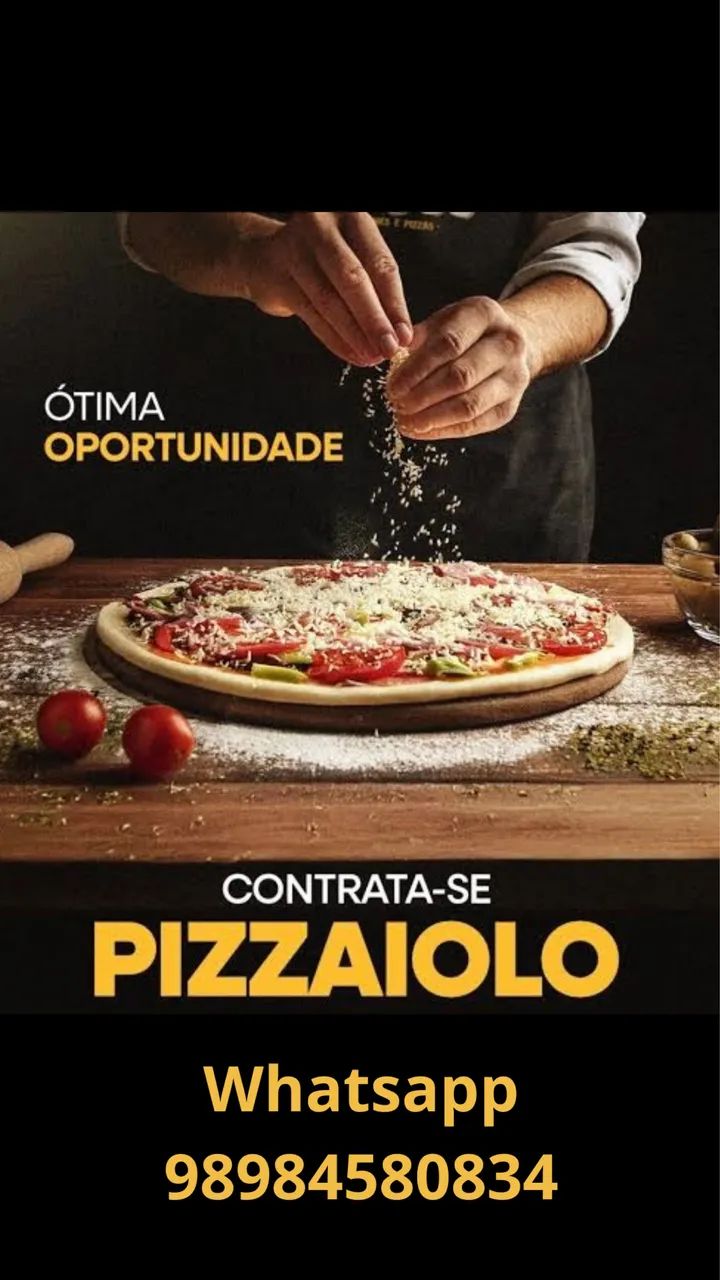 Estamos contratando pizzaiolo com experiência 