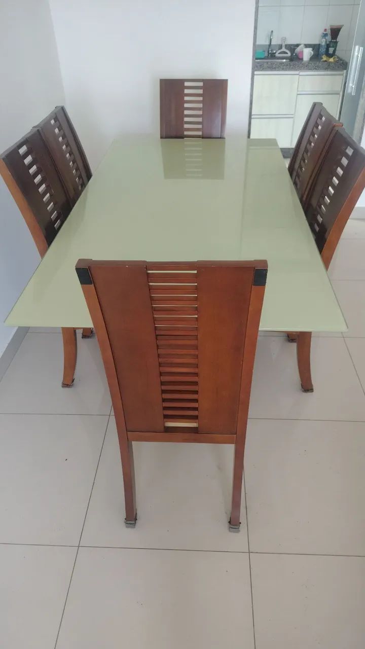 MESA 6 CADEIRAS ALTO PADRÃO 