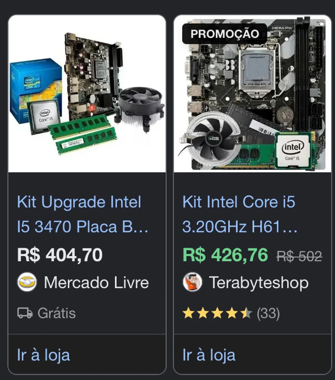 Kit i5 3470 e 16gb de memória 