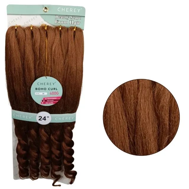 CABELO BOHO CURL 400G PARA TRANÇAS COM A PONTA CACHEADA  - Foto 5