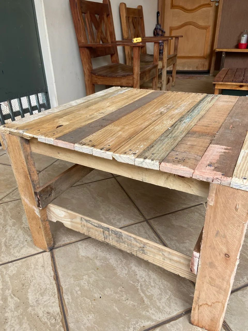 Mesa rustica pallet - Aceito cartao - Foto 3