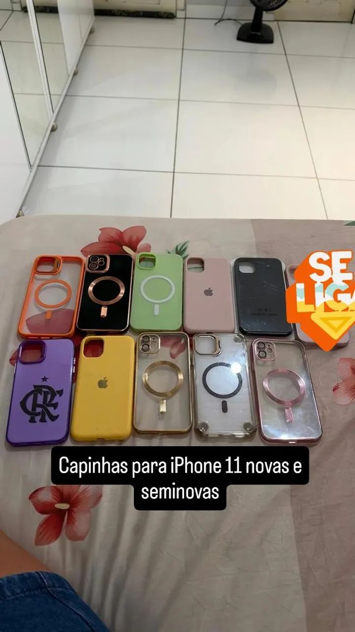 Vendo capinhas de iPhone 11 novas e usadas em bom estado 