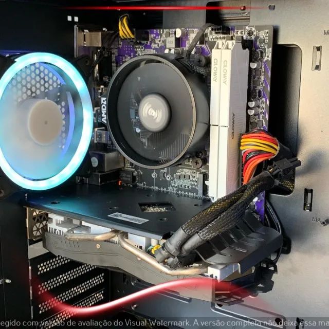 Computador Gamer Ryzen 3 4100, RX 580 8GB, 16GB RAM, SSD 120GB, HD 1TB, Gabinete Acegeek - Foto 4