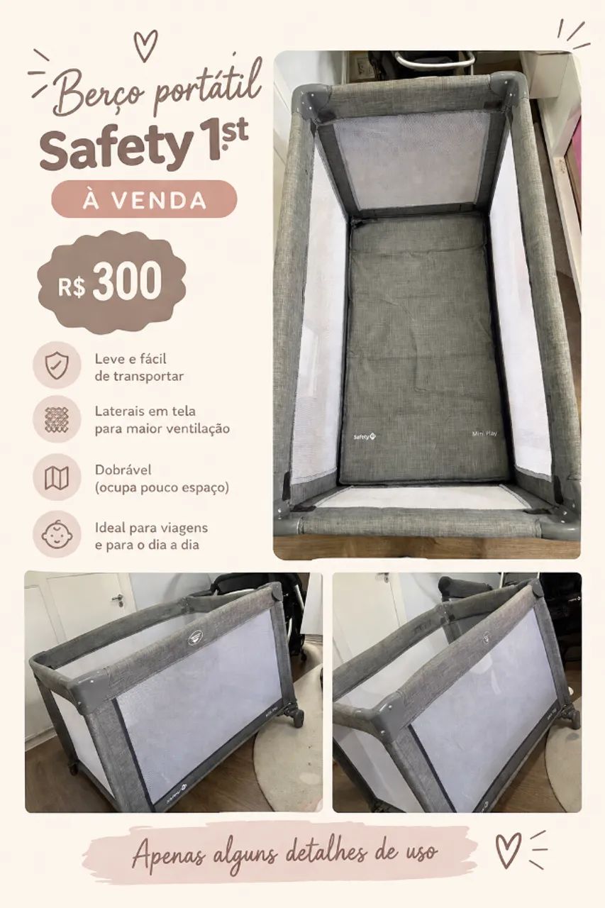 Berço portátil safety