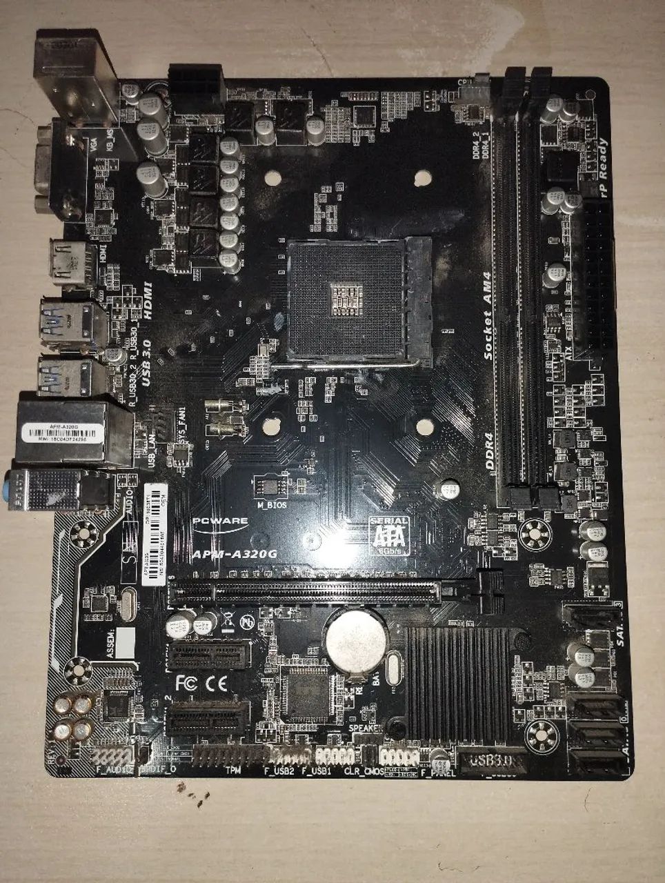 Placa mãe PCWARE apm a320g - Perfeito estado!