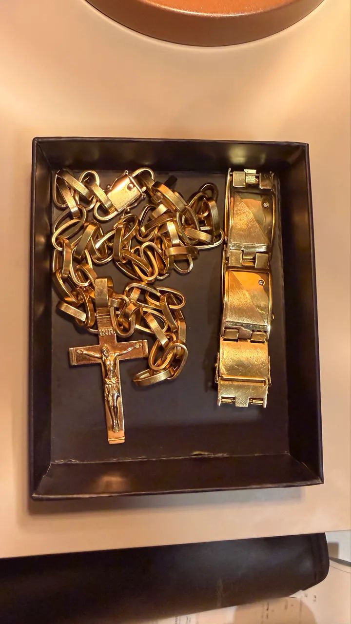Corrente Cartier + pingente + bracelete ouro 18k - Foto 2