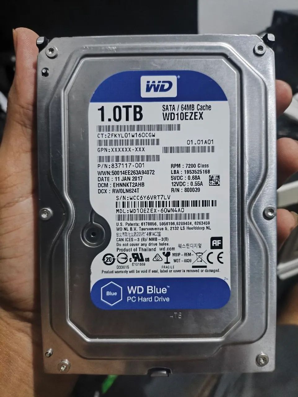 Hd 1 Terabyte saudável 