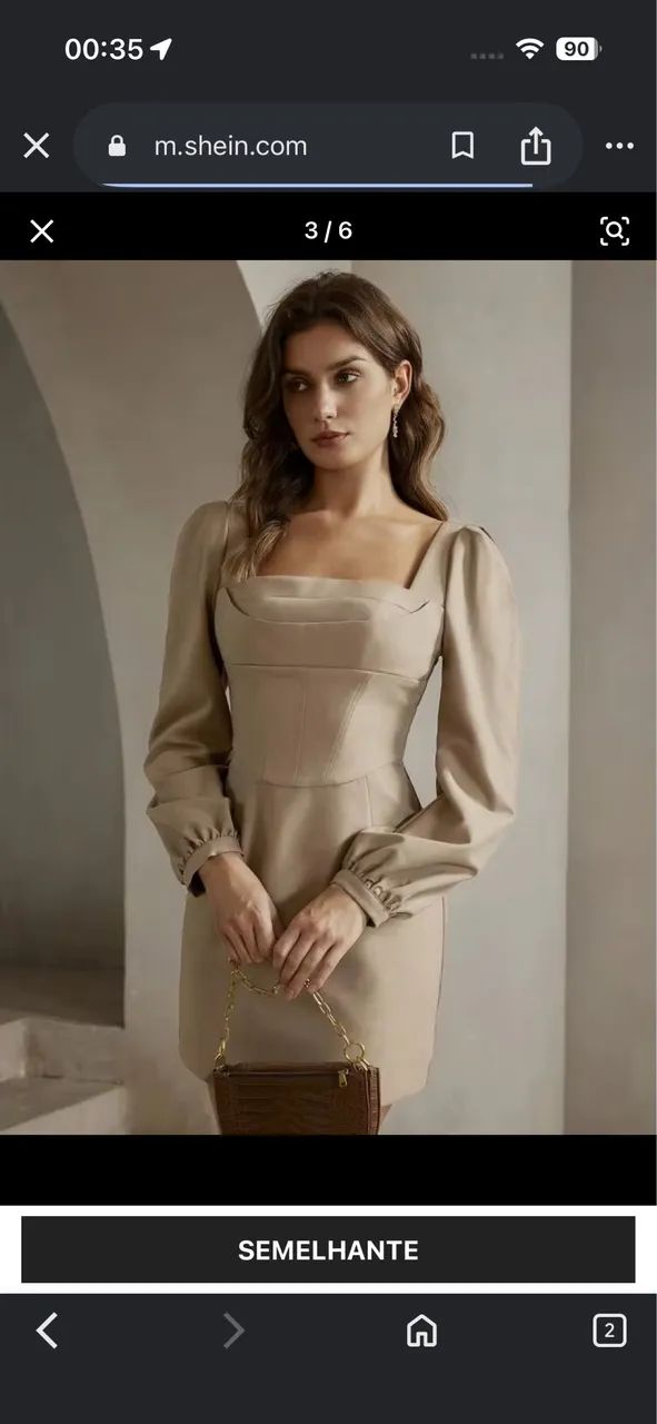 VESTIDO ANEWSTA - BEGE - Foto 3