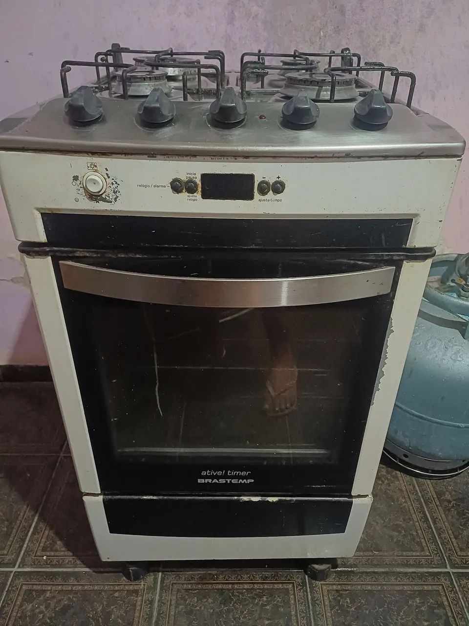 Fogão funcionando tudo 