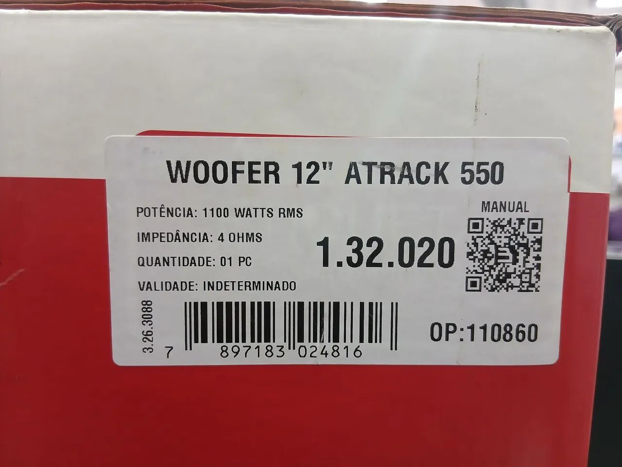 ALTO FALANTE SUBWOOFER 12 POLEGADAS - BOMBER ATRACK 550 - 1.100W - Foto 3
