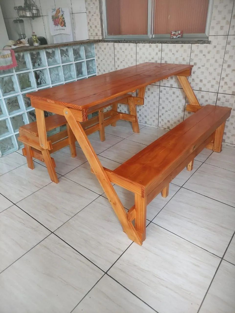 Banco que vira mesa  - Foto 3