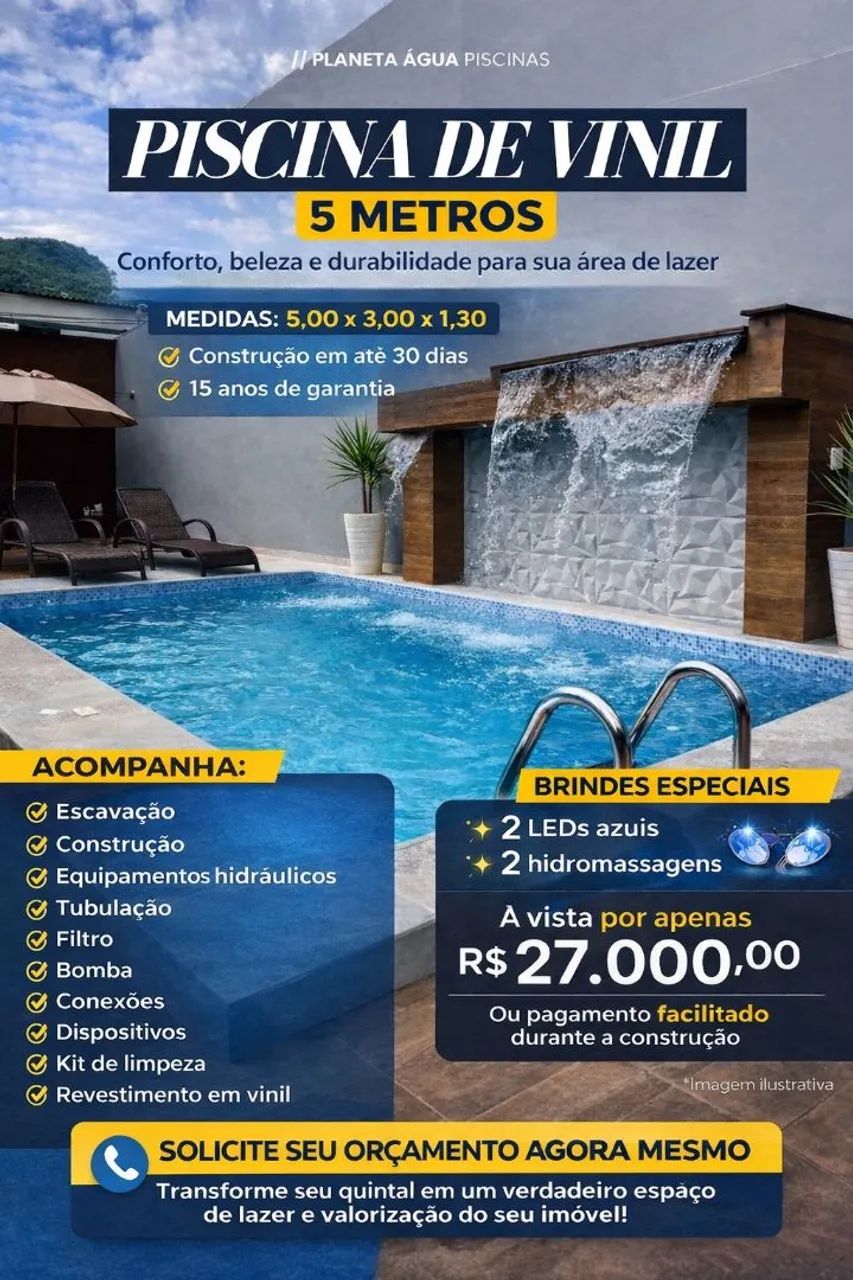 Piscina de vinil 5 metros