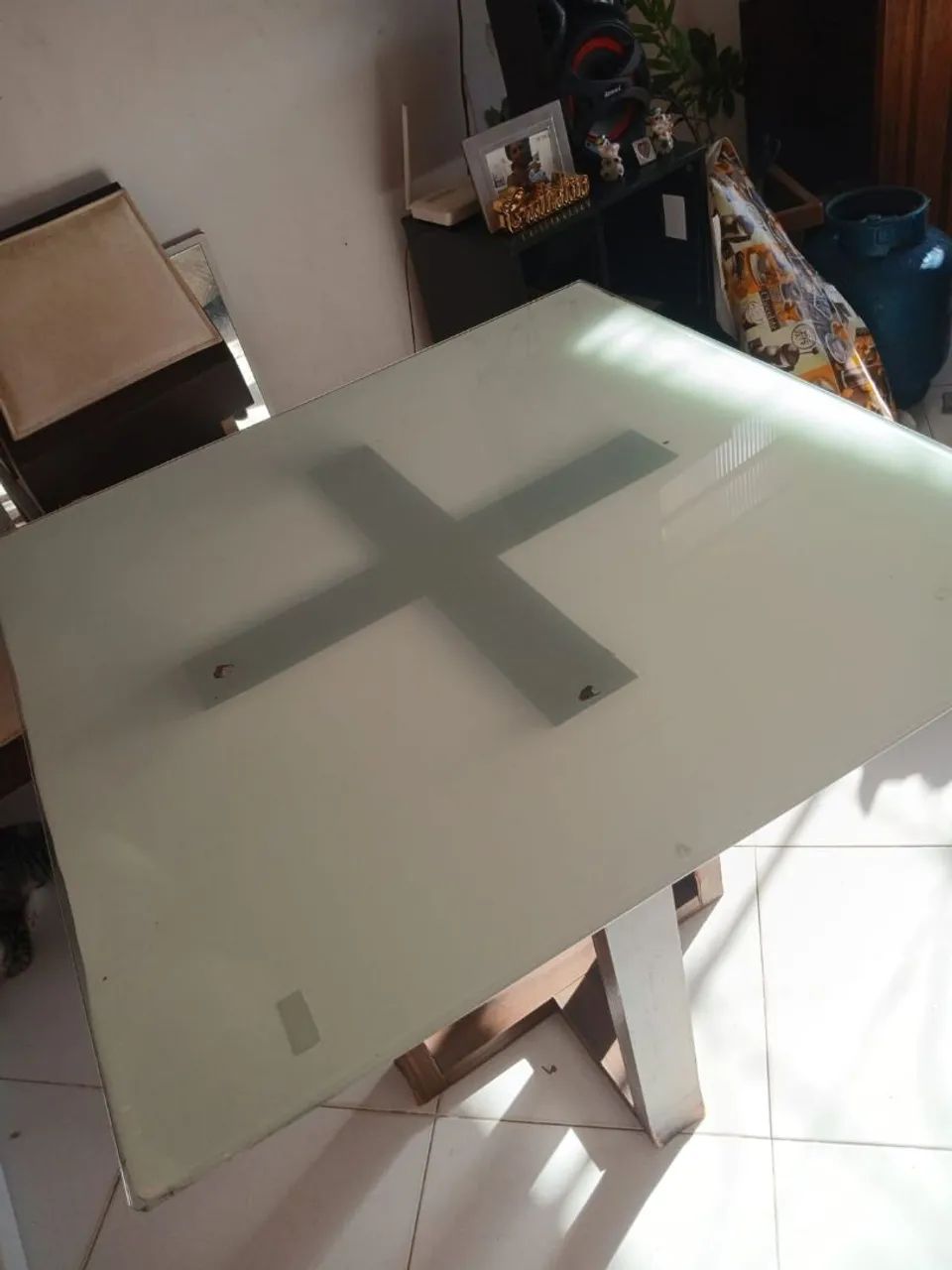 Mesa com tampo de vidro  - Foto 2