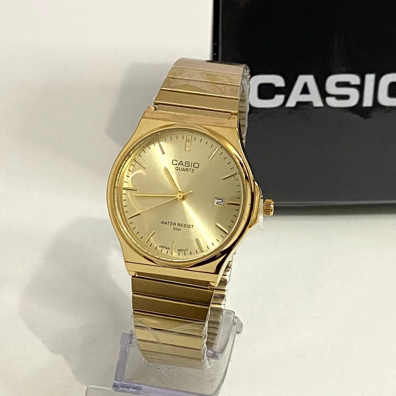 Relógio Casio vintage A180 dourado novo - Foto 2