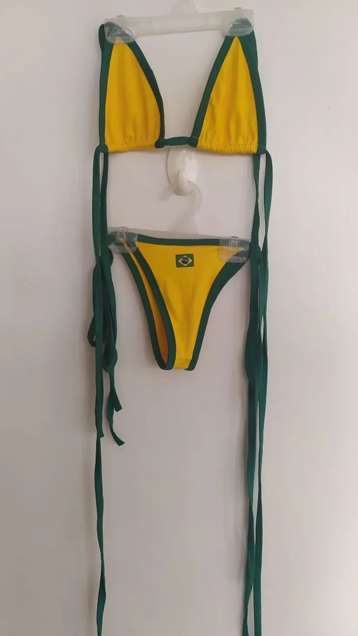 Biquíni com estampa do Brasil Tam M  - Foto 4