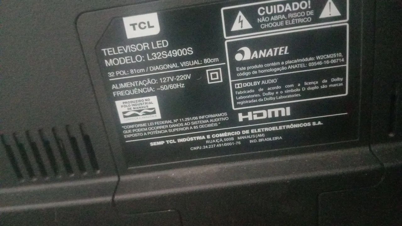 TV tcl 32 polegadas zerada - Foto 2