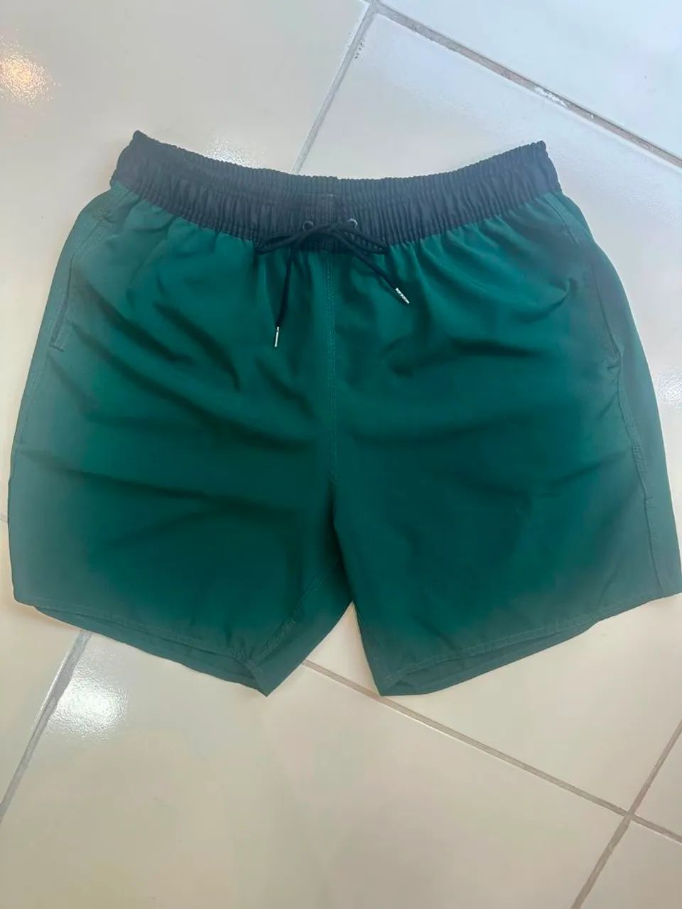Tactel Elastano Cós Duplo cadaço com ponteira prateada . <br> <br>P M G GG - Foto 3
