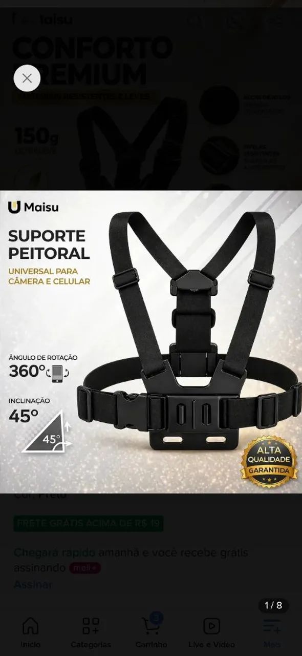 Suporte de celular peito - Foto 2