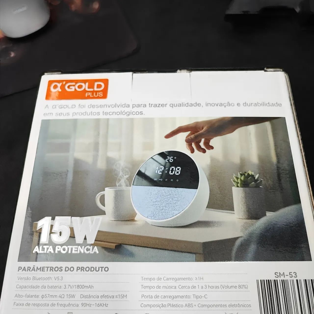 Caixa de som com bluetooth relógio digital e despertador  - Foto 2